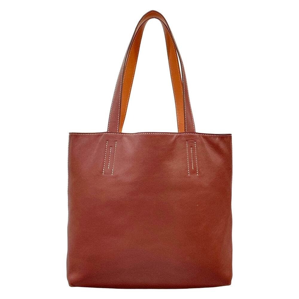Hermès Double Sens 28 Tote Bag rouge ash Crevette